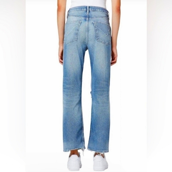 Hudson Thalia Distressed Straight Ankle Raw Hem Jeans Size 27 NWT - Picture 9 of 9